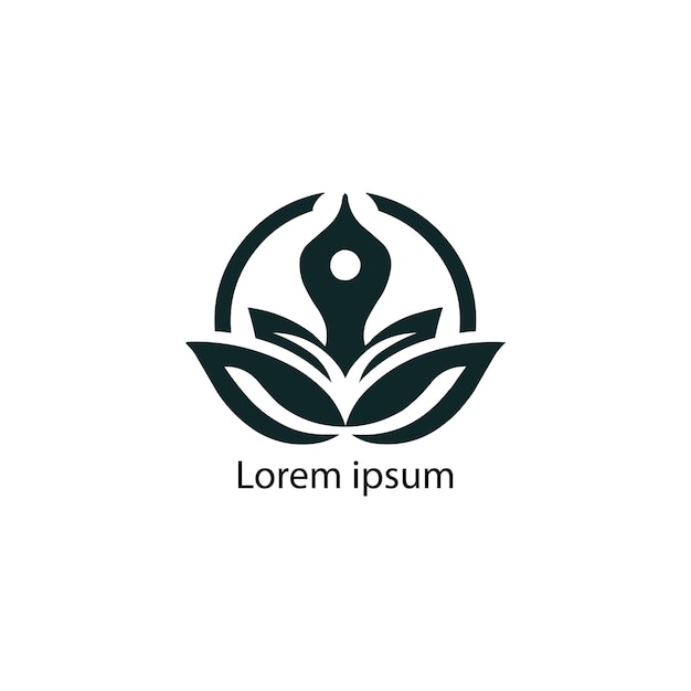 un diseño de logotipo de yoga.