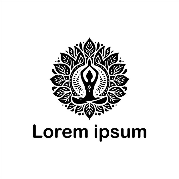 un diseño de logotipo de yoga