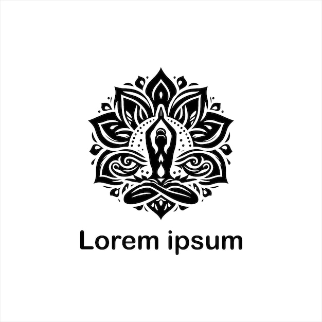 un diseño de logotipo de yoga