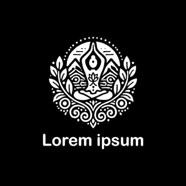 un diseño de logotipo de yoga