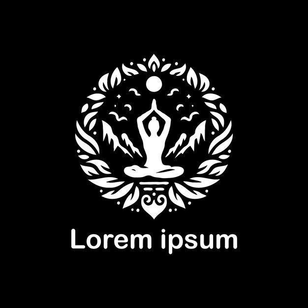 un diseño de logotipo de yoga
