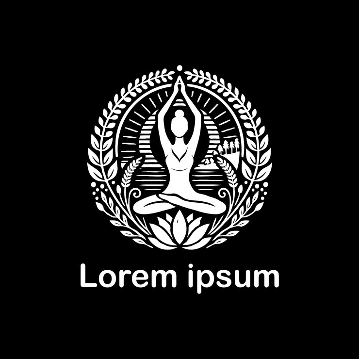 un diseño de logotipo de yoga