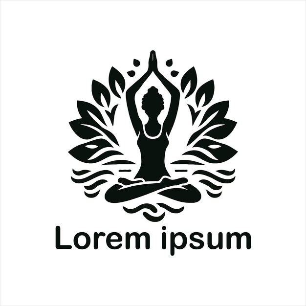 un diseño de logotipo de yoga