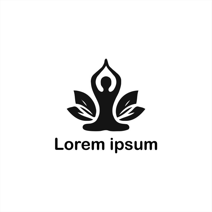 un diseño de logotipo de yoga