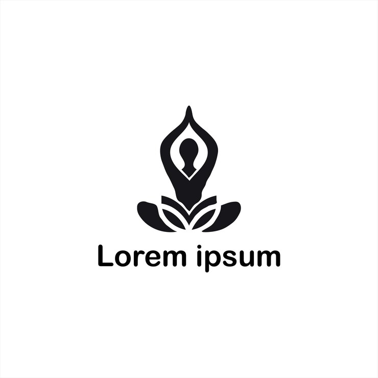 un diseño de logotipo de yoga
