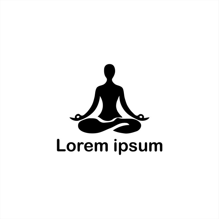 un diseño de logotipo de yoga