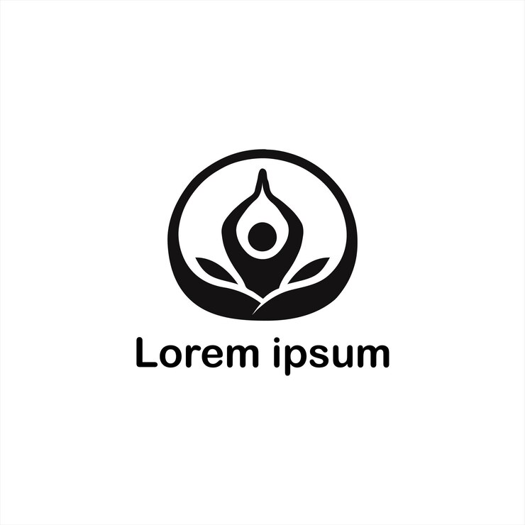 un diseño de logotipo de yoga