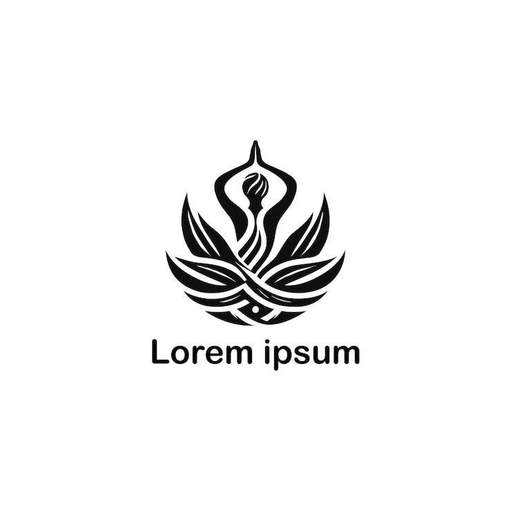 un diseño de logotipo de yoga