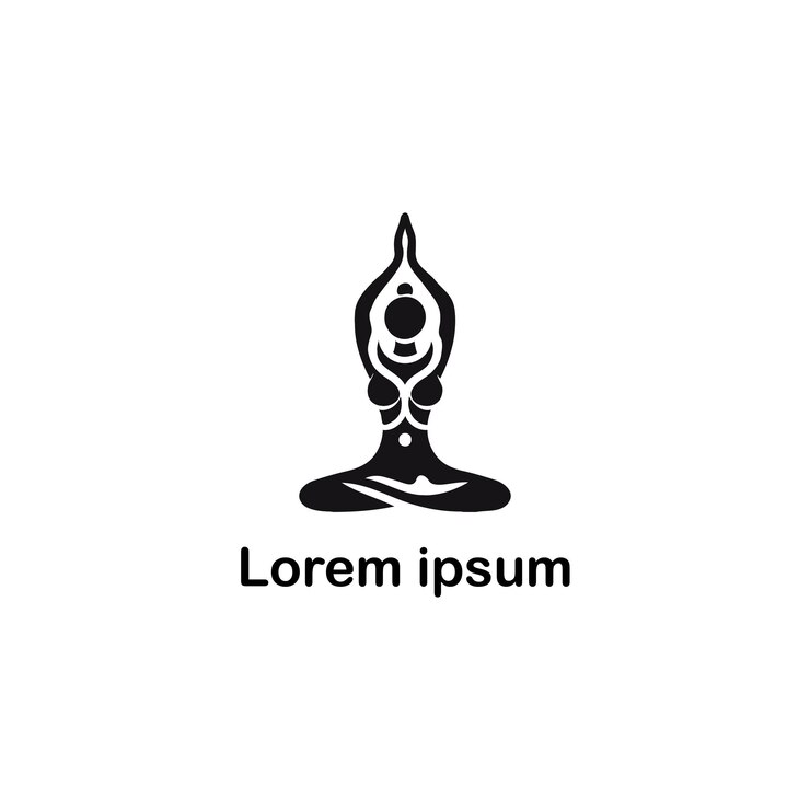 un diseño de logotipo de yoga
