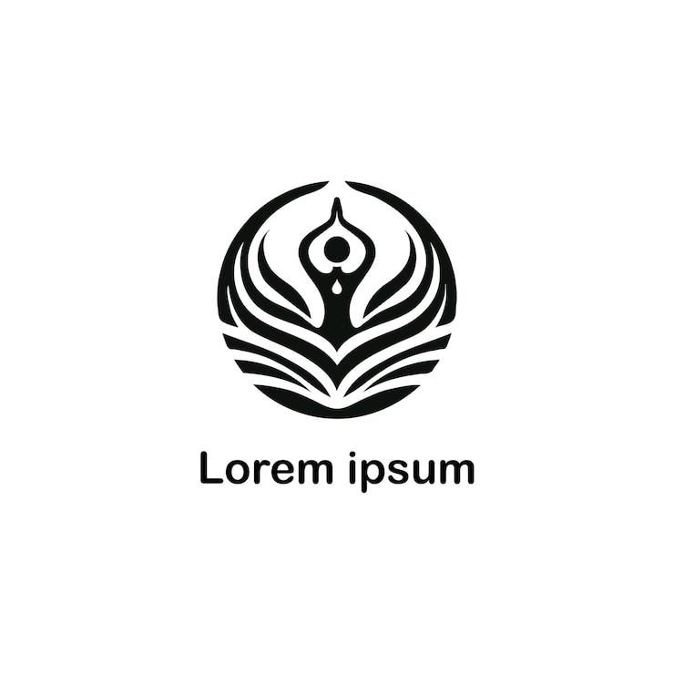 un diseño de logotipo de yoga