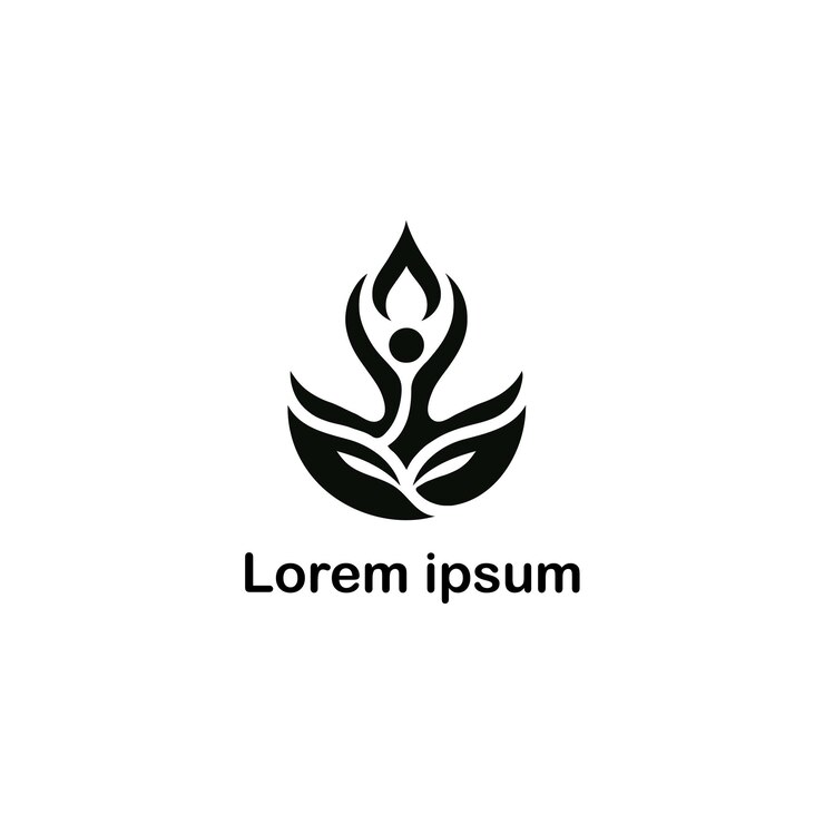 un diseño de logotipo de yoga