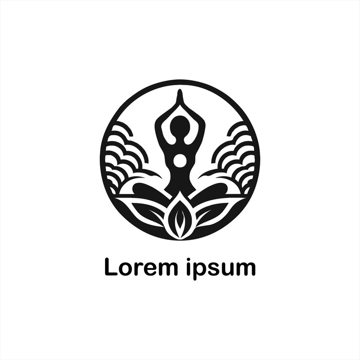 un diseño de logotipo de yoga