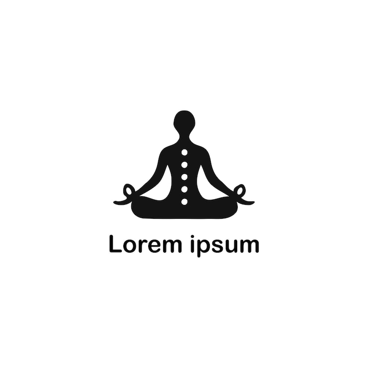 un diseño de logotipo de yoga