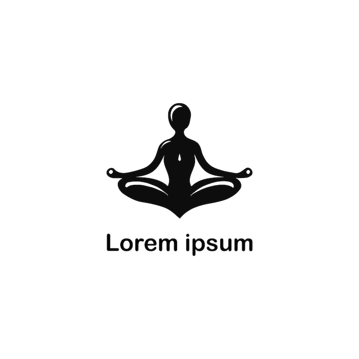 un diseño de logotipo de yoga