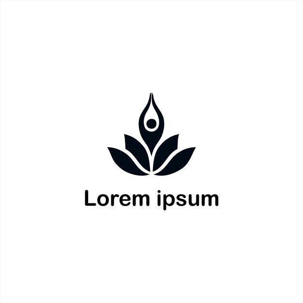 un diseño de logotipo de yoga