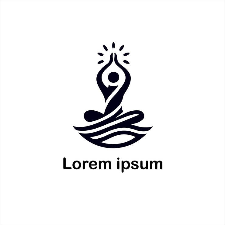 un diseño de logotipo de yoga