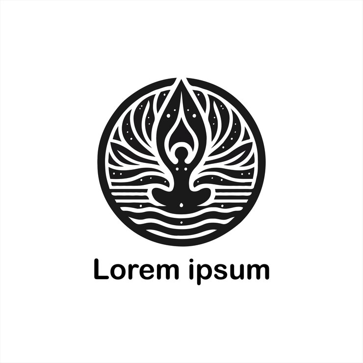 un diseño de logotipo de yoga