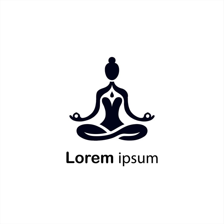 un diseño de logotipo de yoga