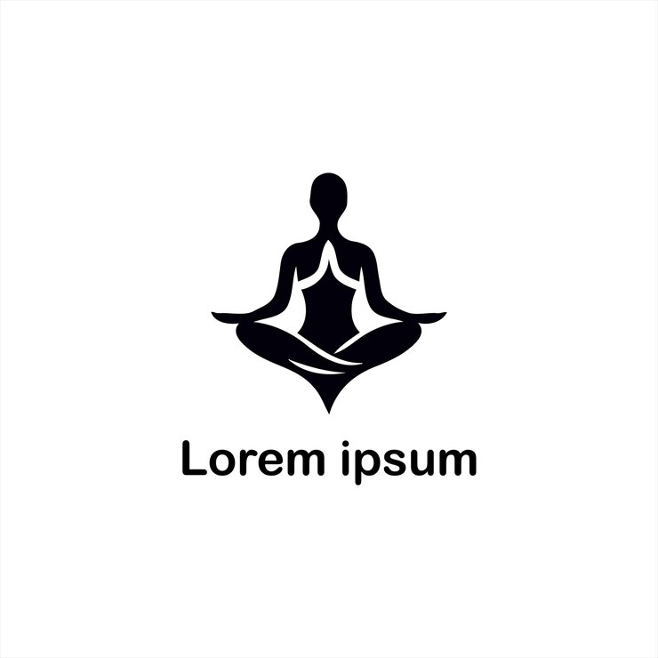 un diseño de logotipo de yoga