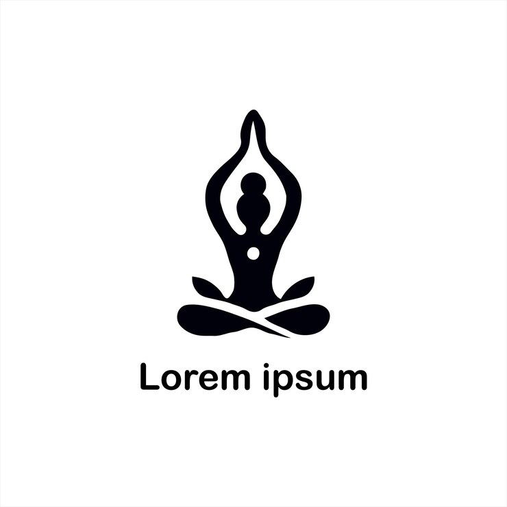 un diseño de logotipo de yoga