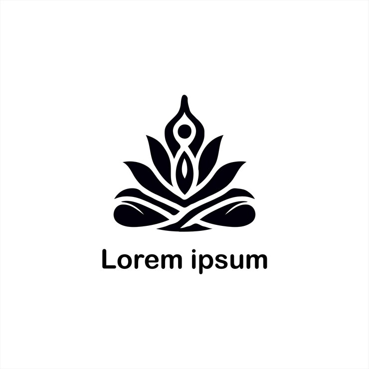 un diseño de logotipo de yoga