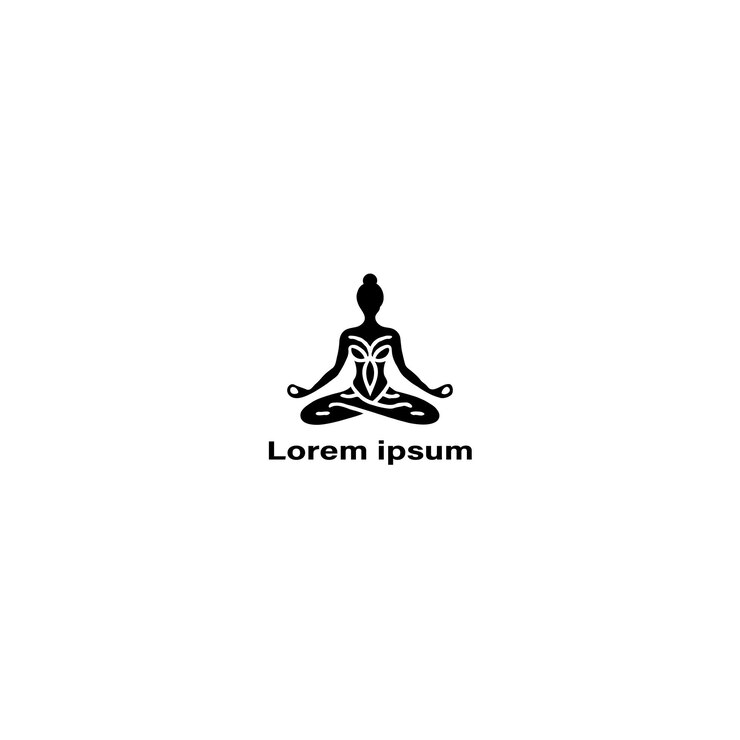 un diseño de logotipo de yoga