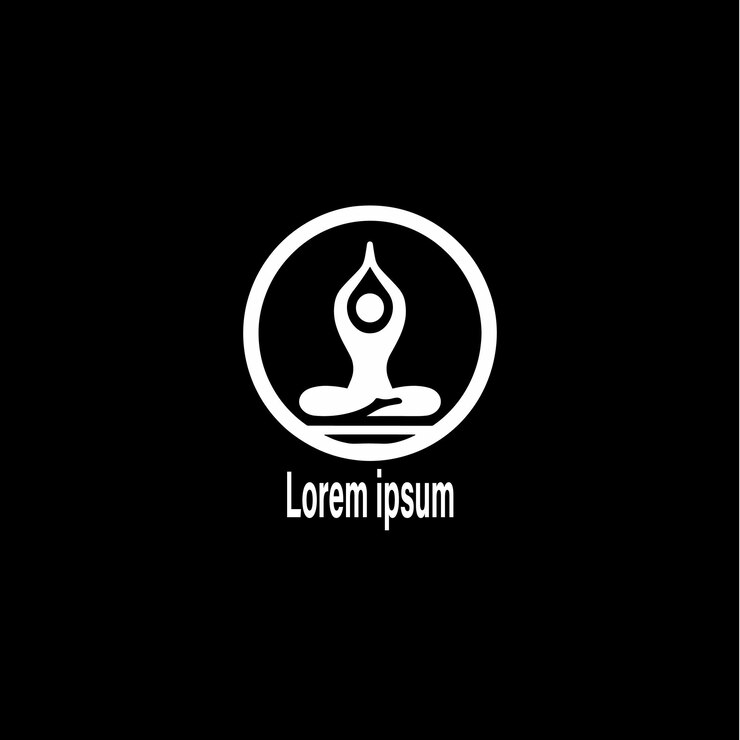 un diseño de logotipo de yoga