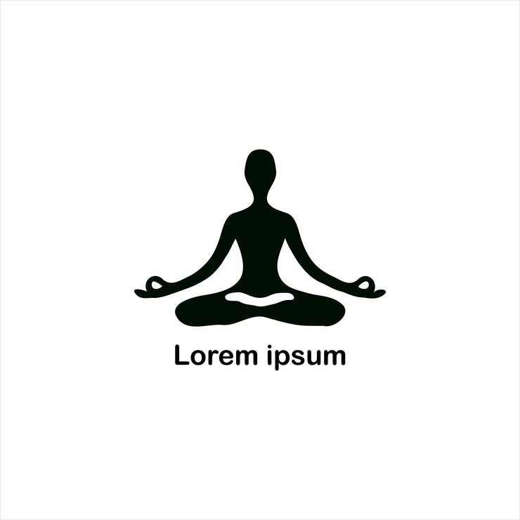 un diseño de logotipo de yoga
