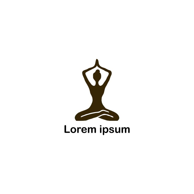 un diseño de logotipo de yoga