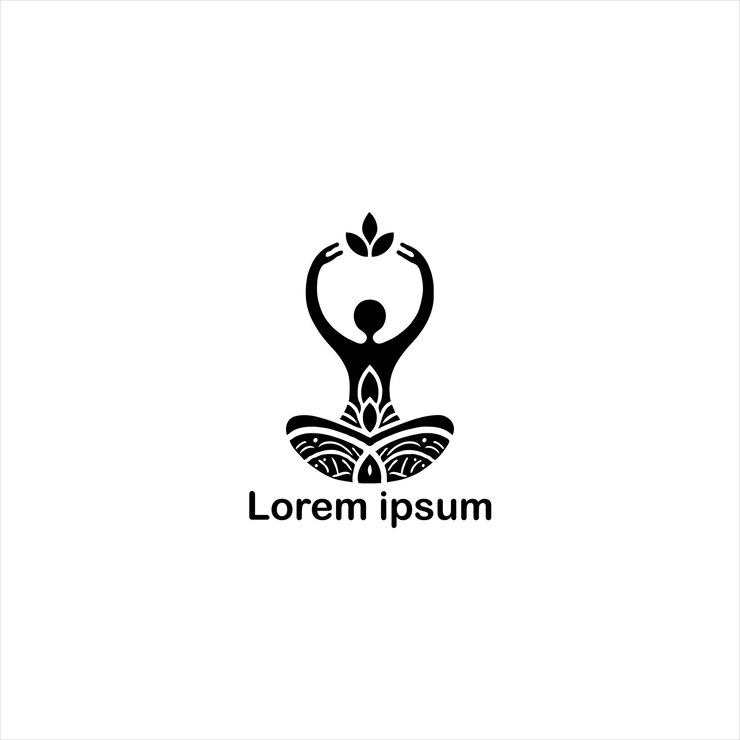 un diseño de logotipo de yoga
