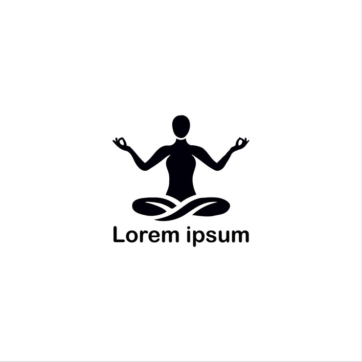 un diseño de logotipo de yoga