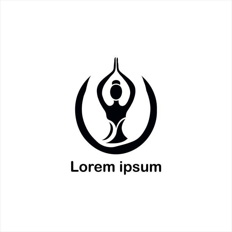 un diseño de logotipo de yoga