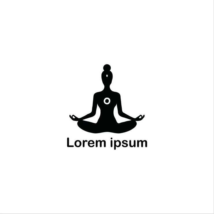 un diseño de logotipo de yoga
