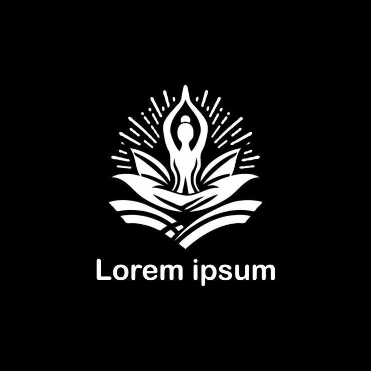 un diseño de logotipo de yoga