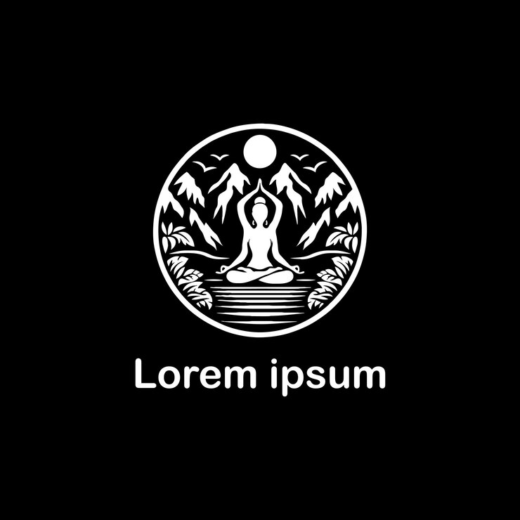 un diseño de logotipo de yoga