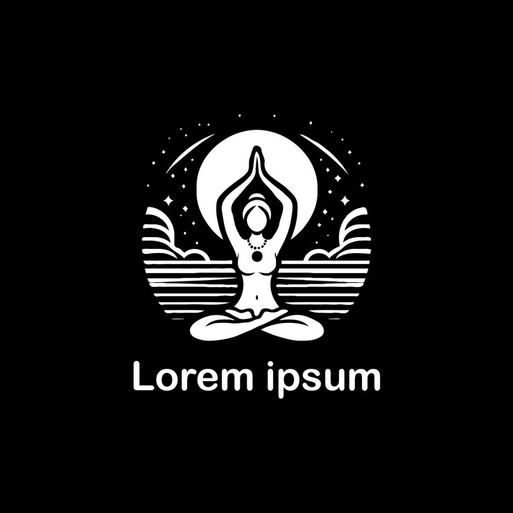 un diseño de logotipo de yoga