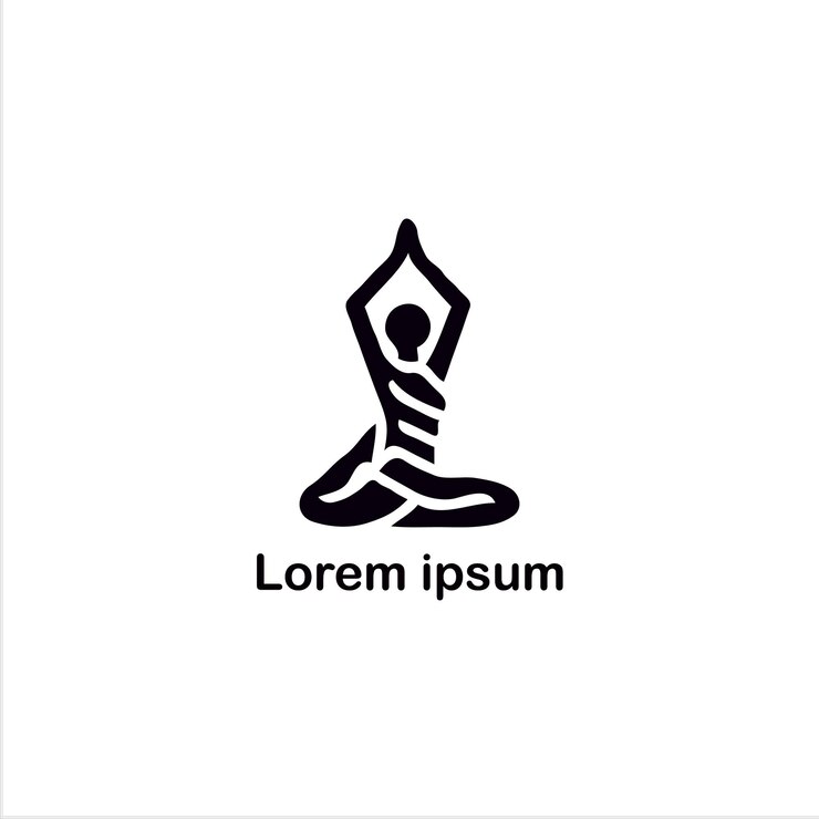 un diseño de logotipo de yoga