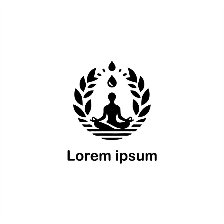 un diseño de logotipo de yoga