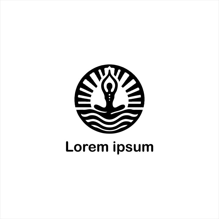 un diseño de logotipo de yoga