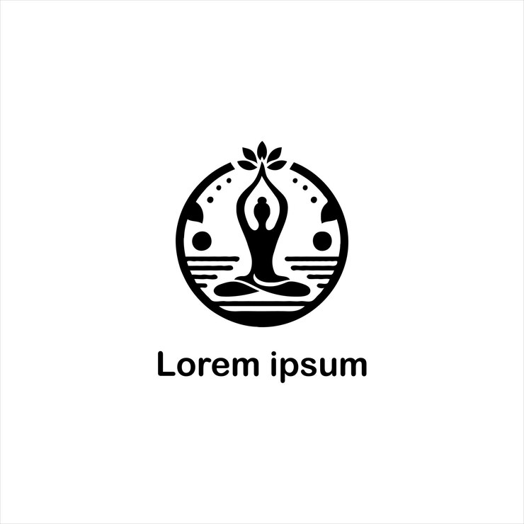 un diseño de logotipo de yoga