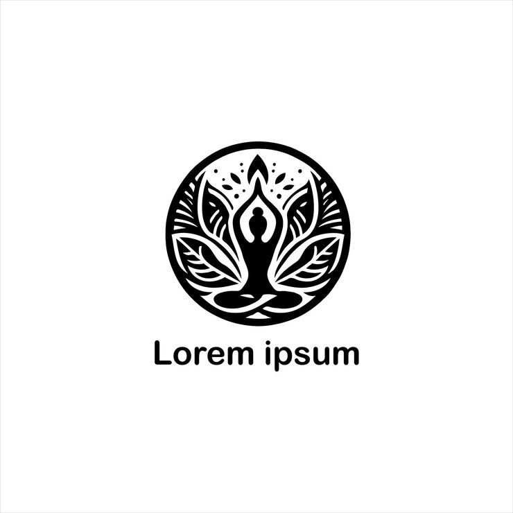 un diseño de logotipo de yoga