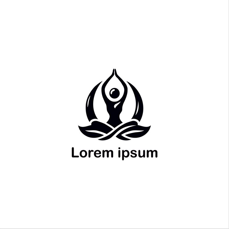 un diseño de logotipo de yoga