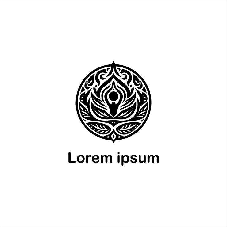 un diseño de logotipo de yoga