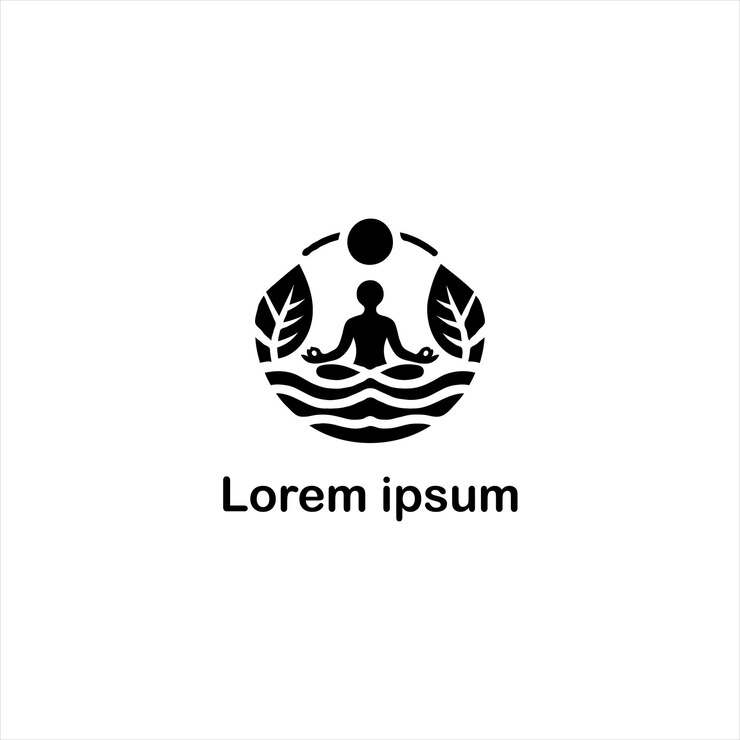 un diseño de logotipo de yoga