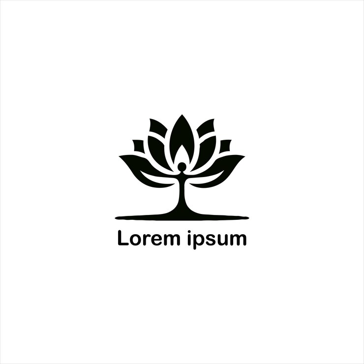 un diseño de logotipo de yoga.