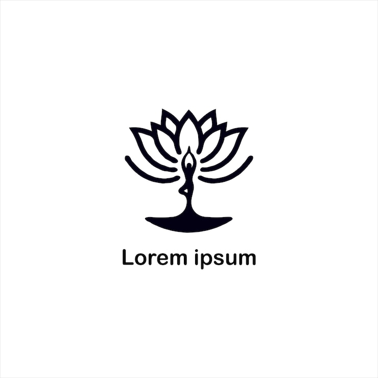 un diseño de logotipo de yoga.