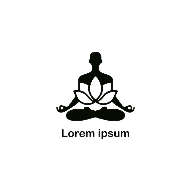 un diseño de logotipo de yoga