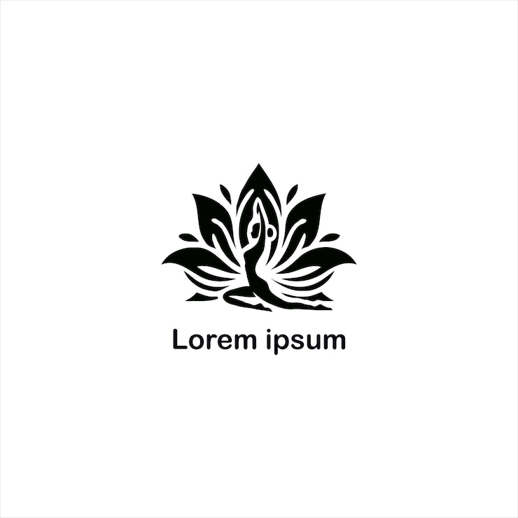 un diseño de logotipo de yoga