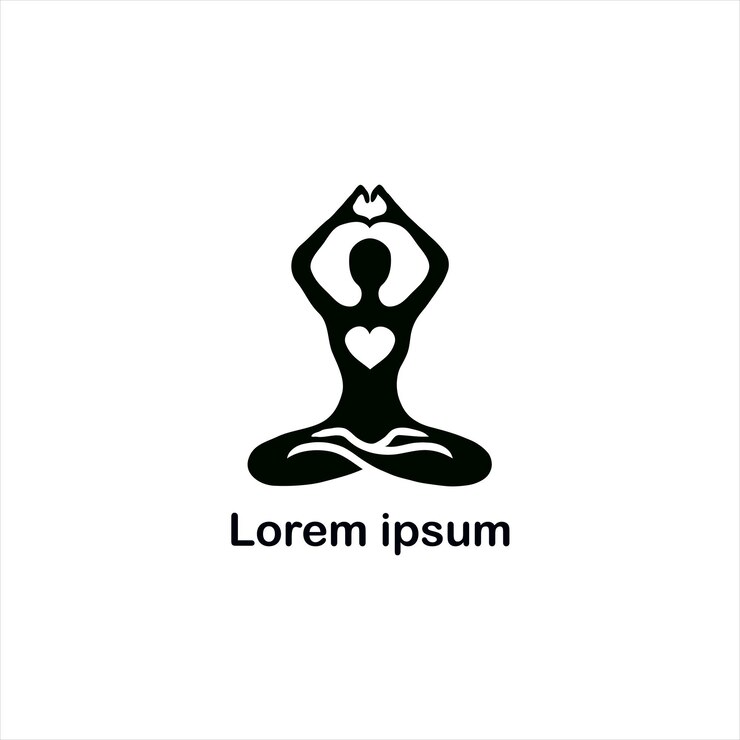 un diseño de logotipo de yoga