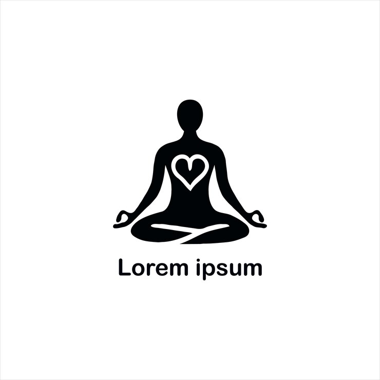 un diseño de logotipo de yoga